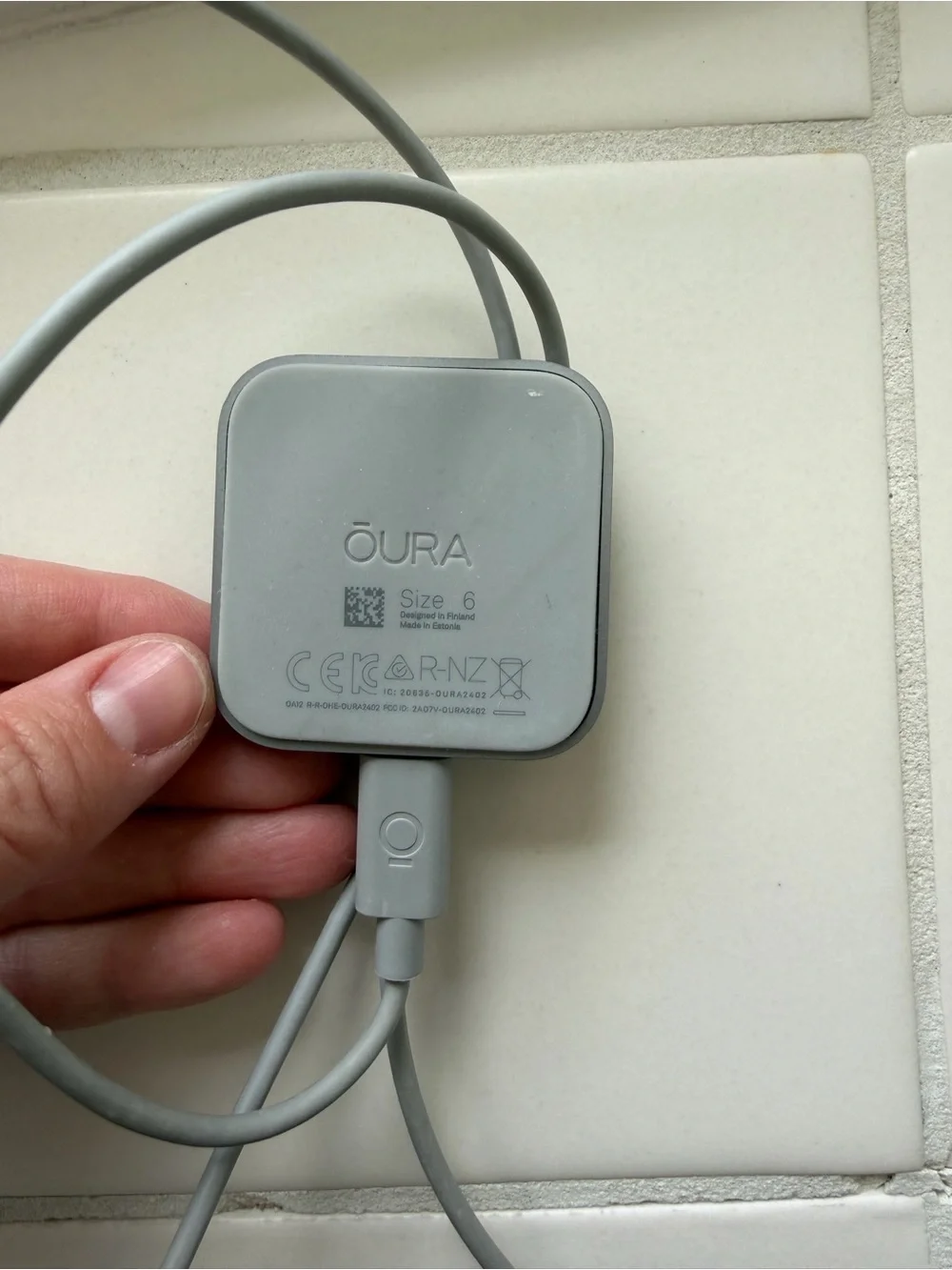 Oura Charging Dock in Gray Gen 4 charger